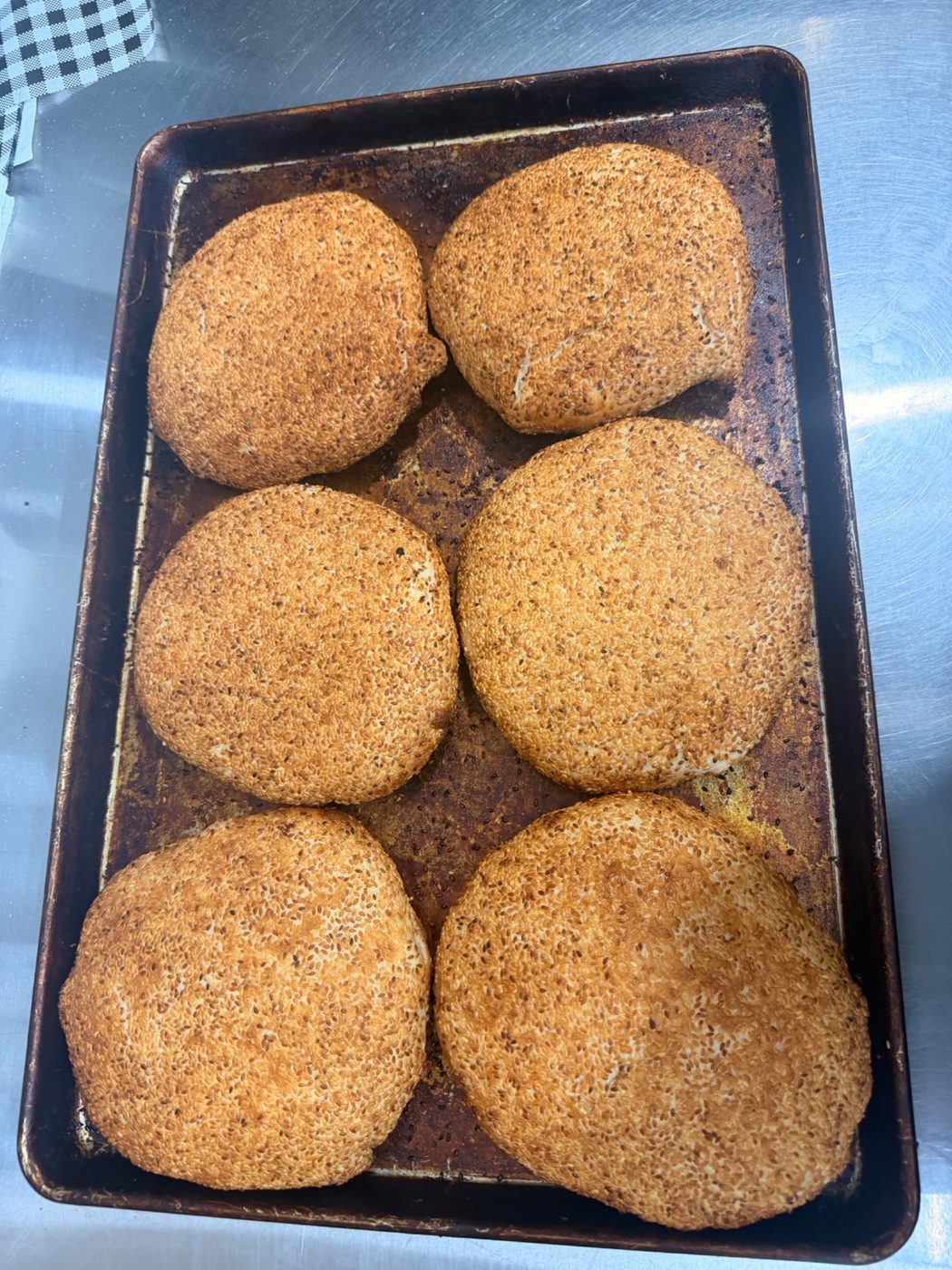 Fresh baked sesame bread